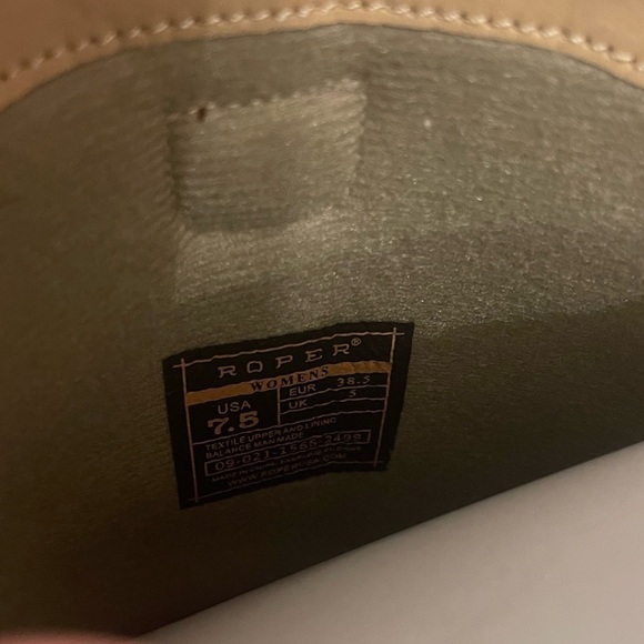 Roper Faux Leather Snip Toe Size 7.5 - Picture 5 of 6